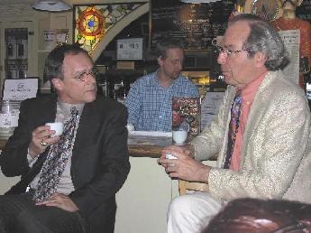 Wayne Powers and James Norwood Pratt cupping rare teas at TEA ReX.  2006.