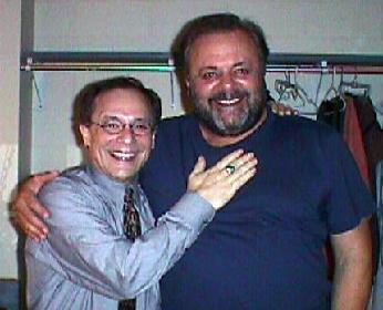 Wayne Powers and Paul Sorvino backstage.  Raleigh, NC.  1/05